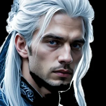 Alaric — a pale, white-haired mage with a cold, exact gaze